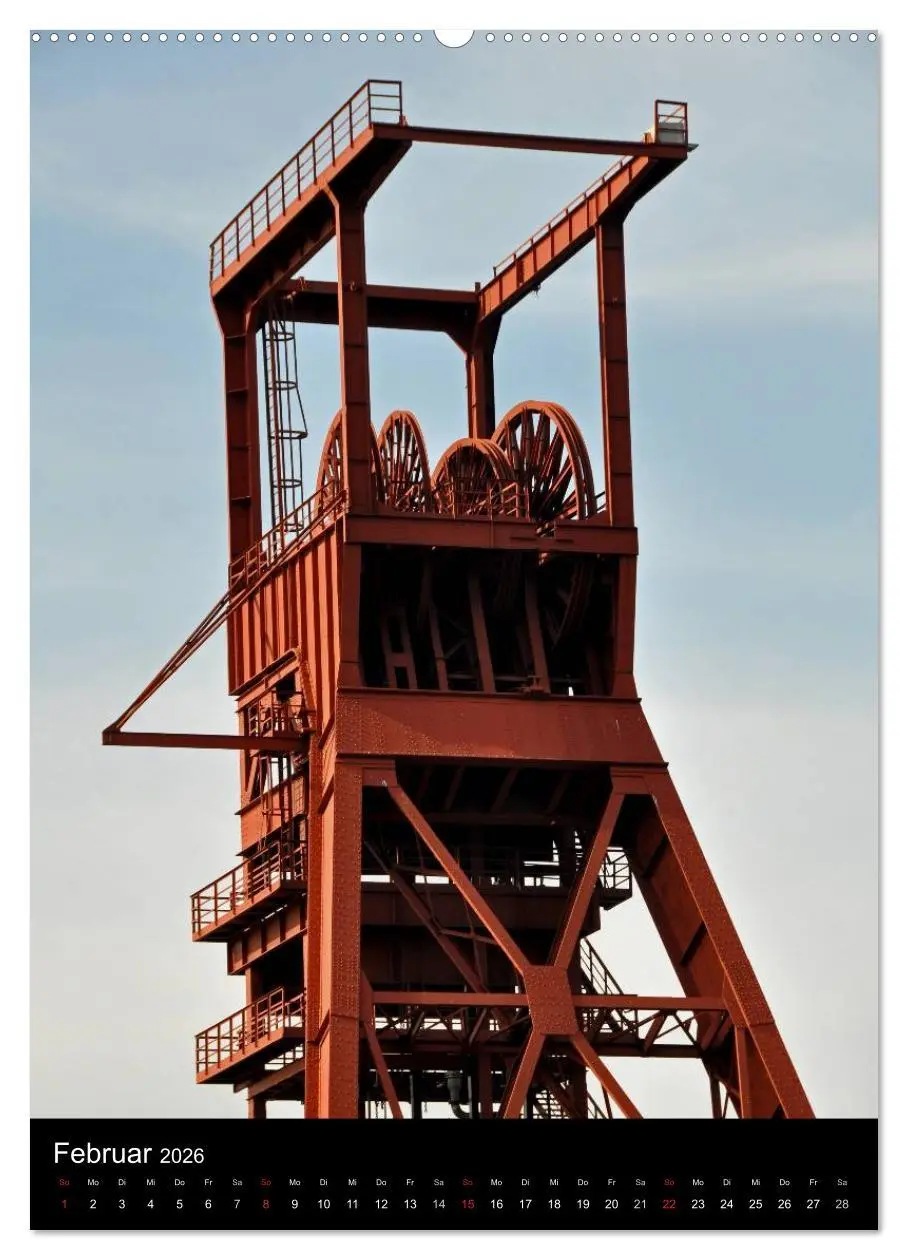 Bild: 9783516438239 | Fördertürme im Ruhrgebiet (Wandkalender 2026 DIN A2 hoch), CALVENDO...
