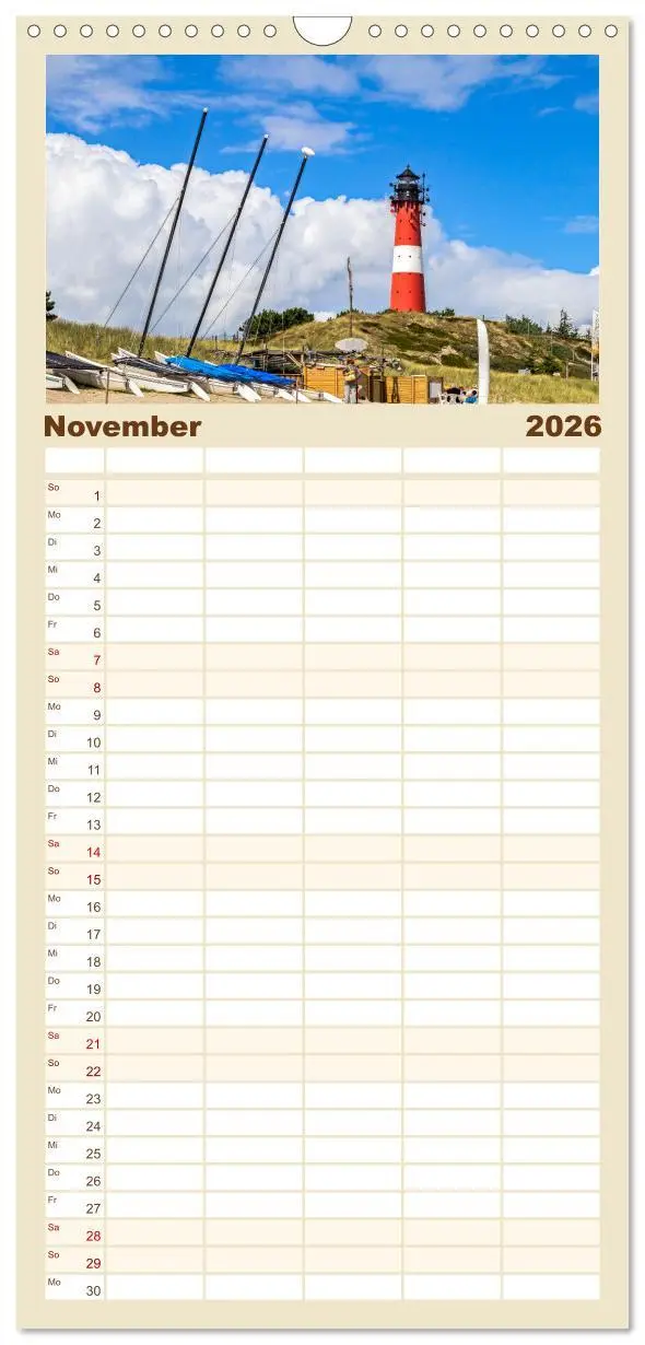 Bild: 9783516508239 | Familienplaner 2026 - NORDSEE-VERLIEBT mit 5 Spalten (Wandkalender,...