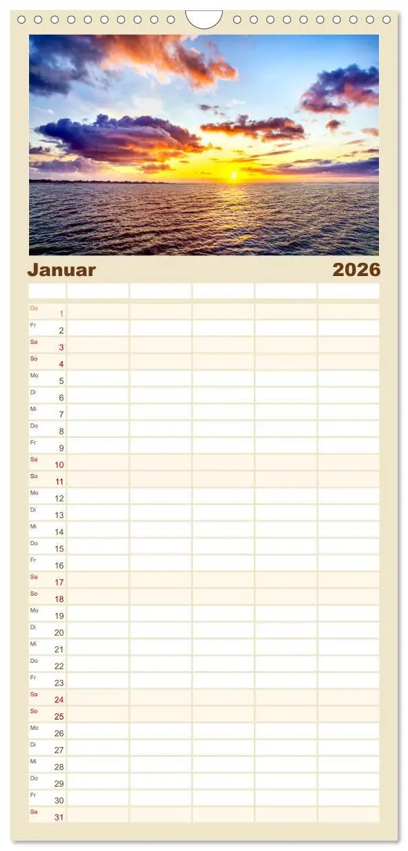 Bild: 9783516508239 | Familienplaner 2026 - NORDSEE-VERLIEBT mit 5 Spalten (Wandkalender,...