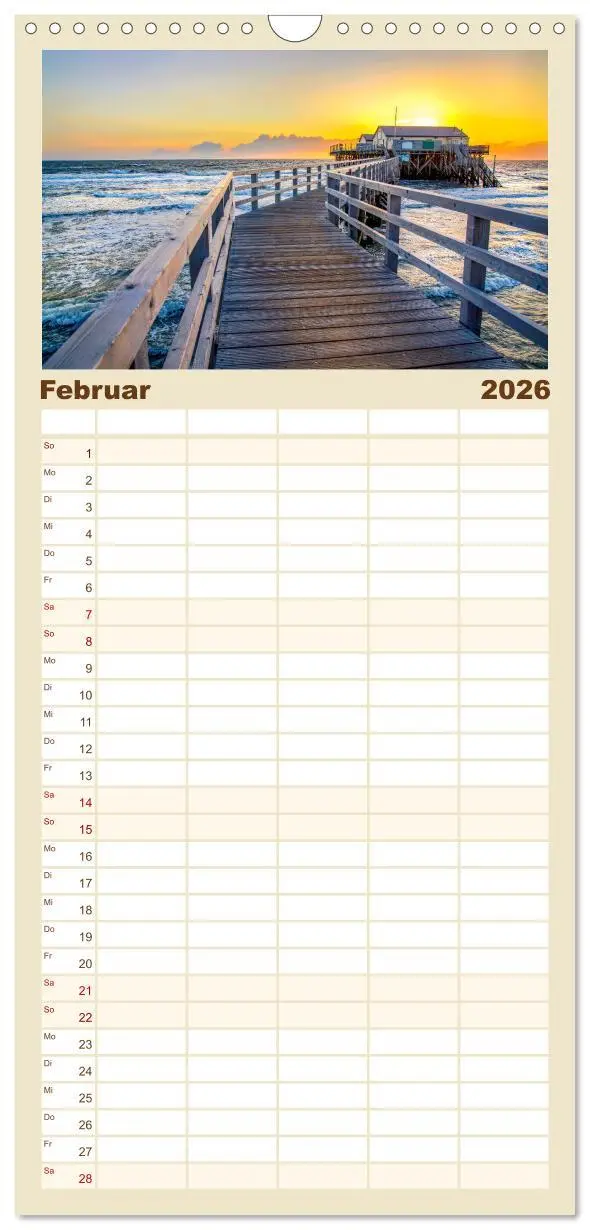 Bild: 9783516508239 | Familienplaner 2026 - NORDSEE-VERLIEBT mit 5 Spalten (Wandkalender,...