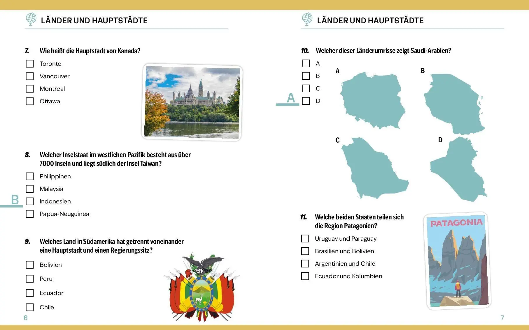 Bild: 9783625198239 | Quizbuch mit Lösungsschablone Geografie | Buch | 160 S. | Deutsch