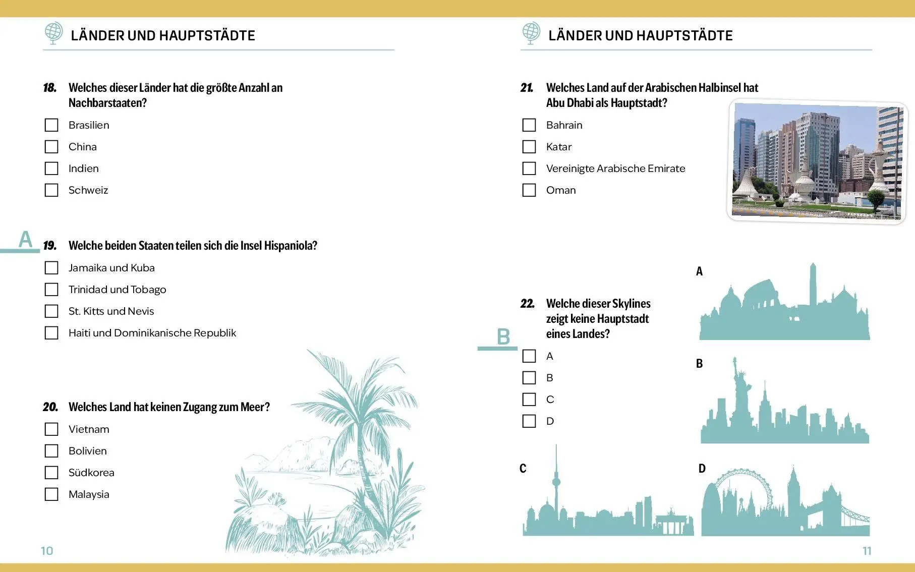 Bild: 9783625198239 | Quizbuch mit Lösungsschablone Geografie | Buch | 160 S. | Deutsch