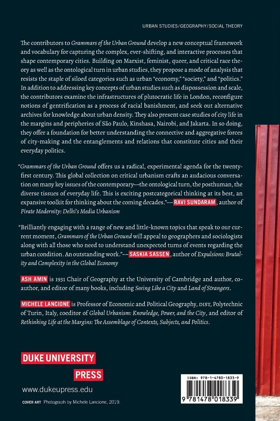 Rückseite: 9781478018339 | Grammars of the Urban Ground | Ash Amin (u. a.) | Taschenbuch | 2022