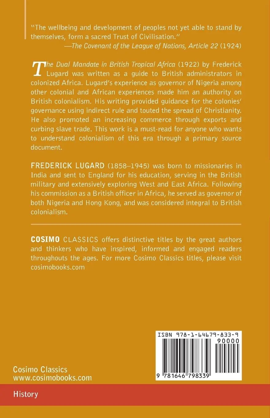 Rückseite: 9781646798339 | The Dual Mandate in British Tropical Africa | Frederick Lugard | Buch