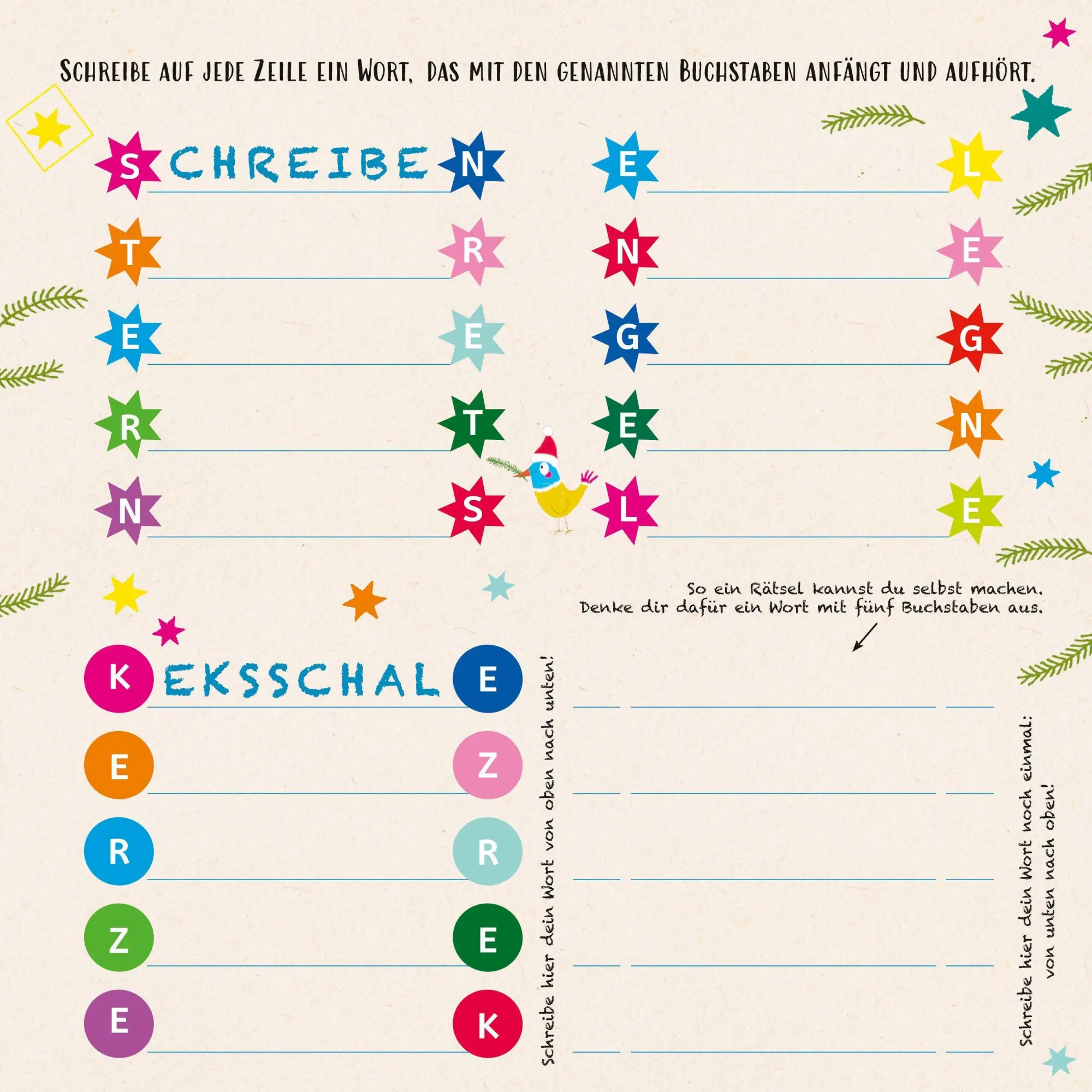 Bild: 9783473488339 | Mein Weihnachtsblock: 24 Ideen zum Malen, Basteln, Rätseln | Scheller