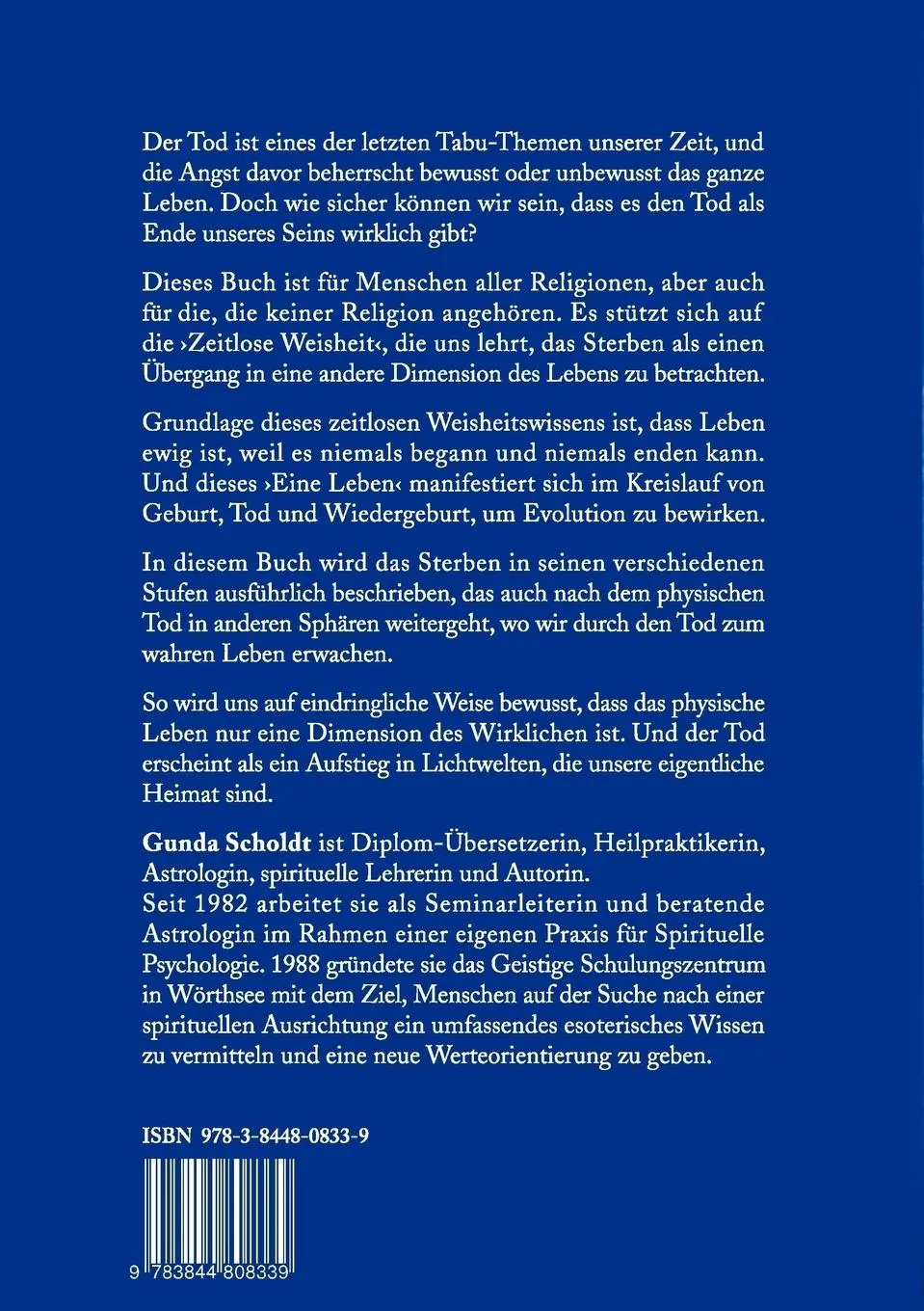 Rückseite: 9783844808339 | Der Tod | Aufstieg ins Licht | Gunda Scholdt | Taschenbuch | 140 S.
