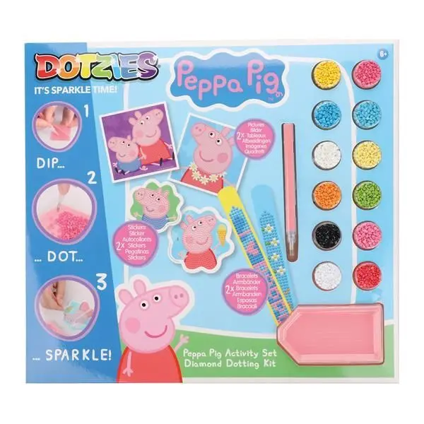 Cover: 4895225928439 | Dotzies by Diamond Dotz Set Peppa Pig | Kit (Bastelset) | 2592843