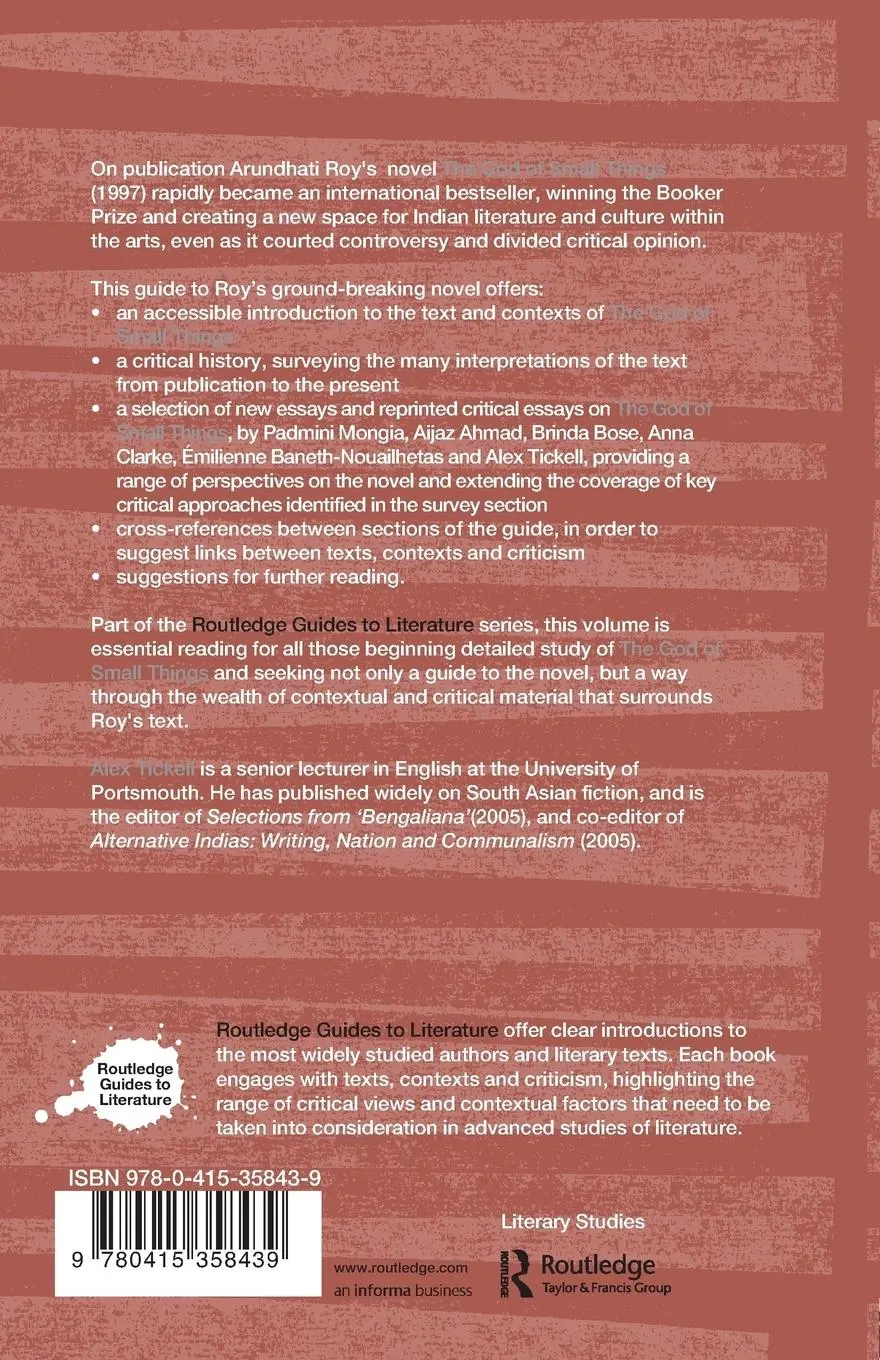 Rückseite: 9780415358439 | Arundhati Roy's The God of Small Things | A Routledge Study Guide