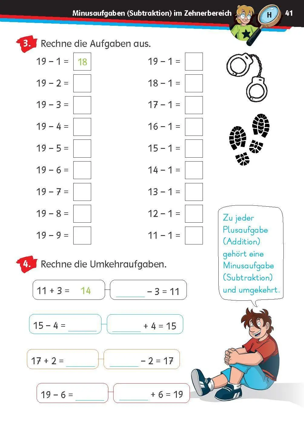Bild: 9783129498439 | Die drei ??? Kids: Mein Übungsheft Mathe 1. Klasse - Rechnen bis 20