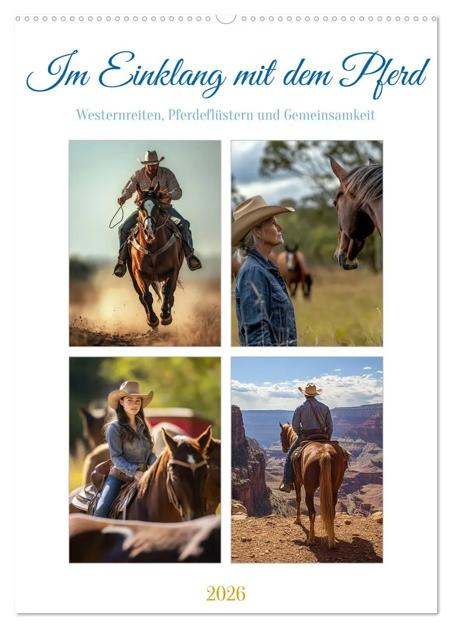 Cover: 9783457258439 | Im Einklang mit dem Pferd (Wandkalender 2026 DIN A2 hoch), CALVENDO...