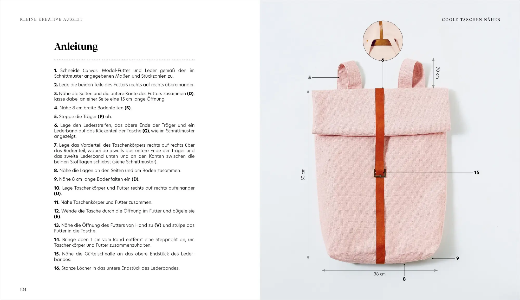 Bild: 9783841068439 | Kleine kreative Auszeit: Coole Taschen nähen | Marie-Émilienne Viollet