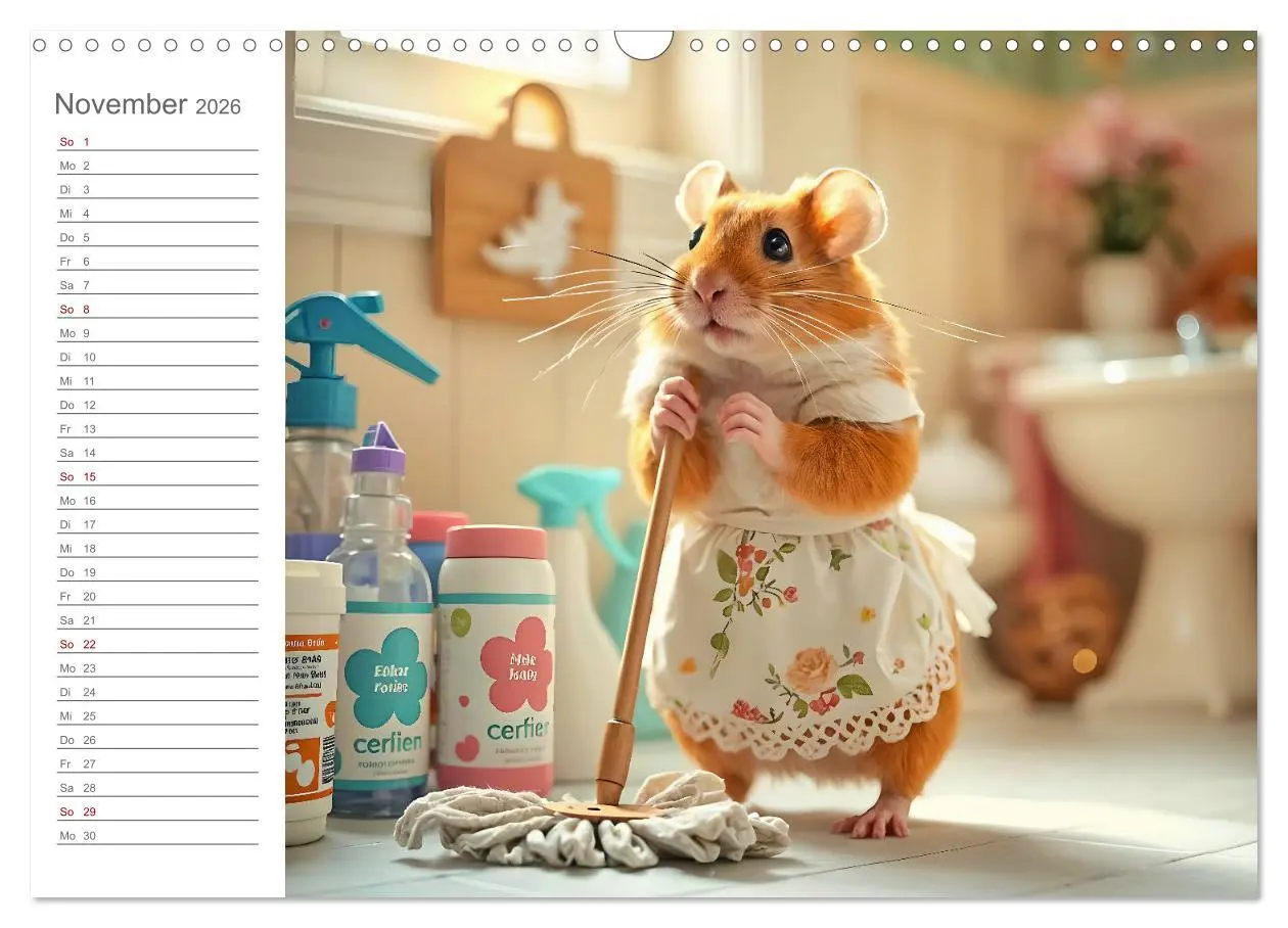 Bild: 9783457318539 | Hamsti Haushalt - Ordnung mit Pfiff und Flausch (Wandkalender 2026...