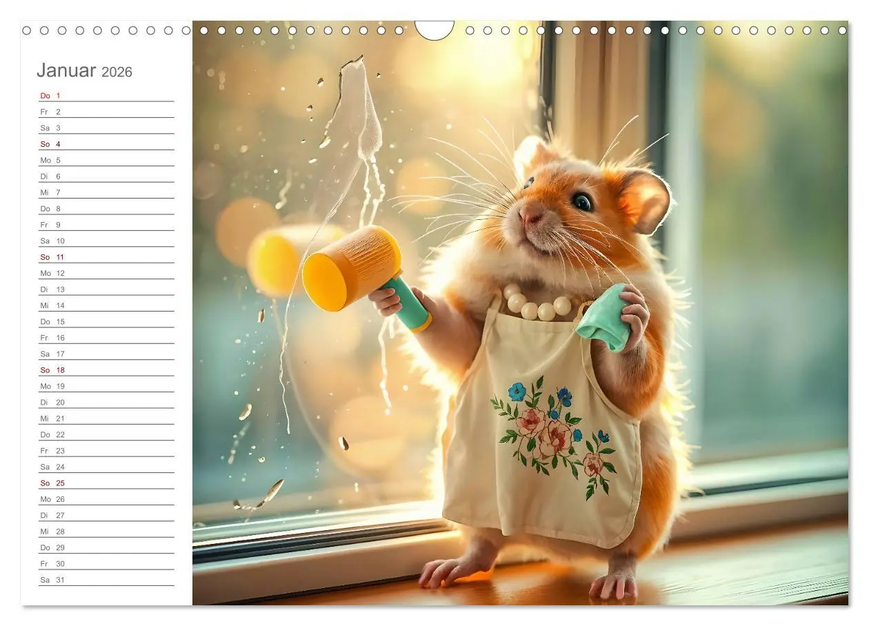 Bild: 9783457318539 | Hamsti Haushalt - Ordnung mit Pfiff und Flausch (Wandkalender 2026...