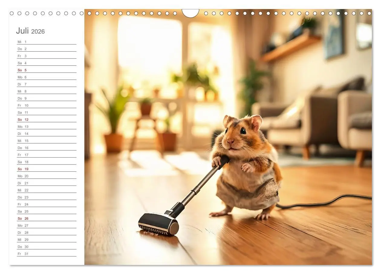 Bild: 9783457318539 | Hamsti Haushalt - Ordnung mit Pfiff und Flausch (Wandkalender 2026...