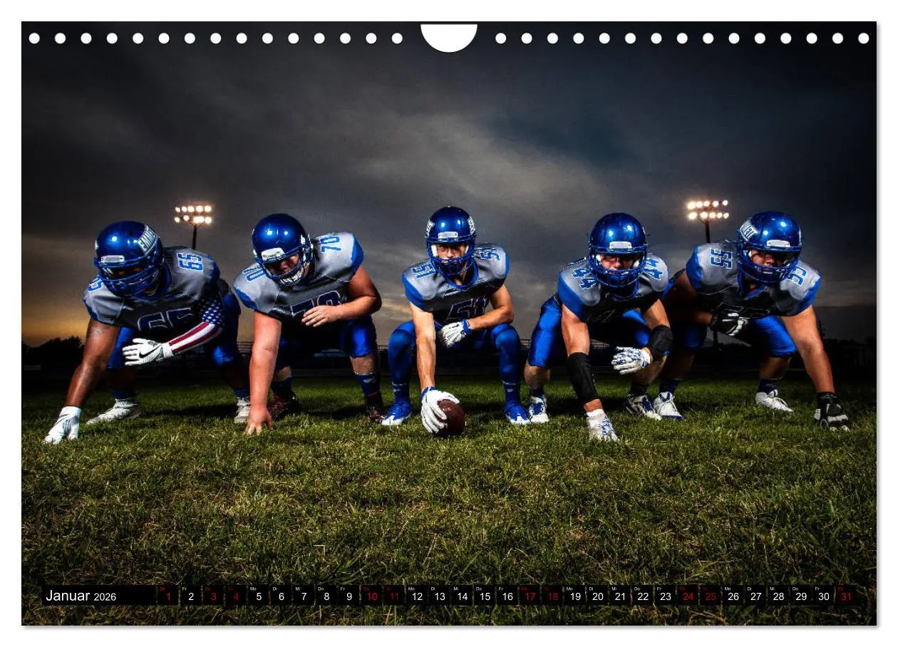 Bild: 9783457868539 | American Football - Athleten (Wandkalender 2026 DIN A4 quer),...