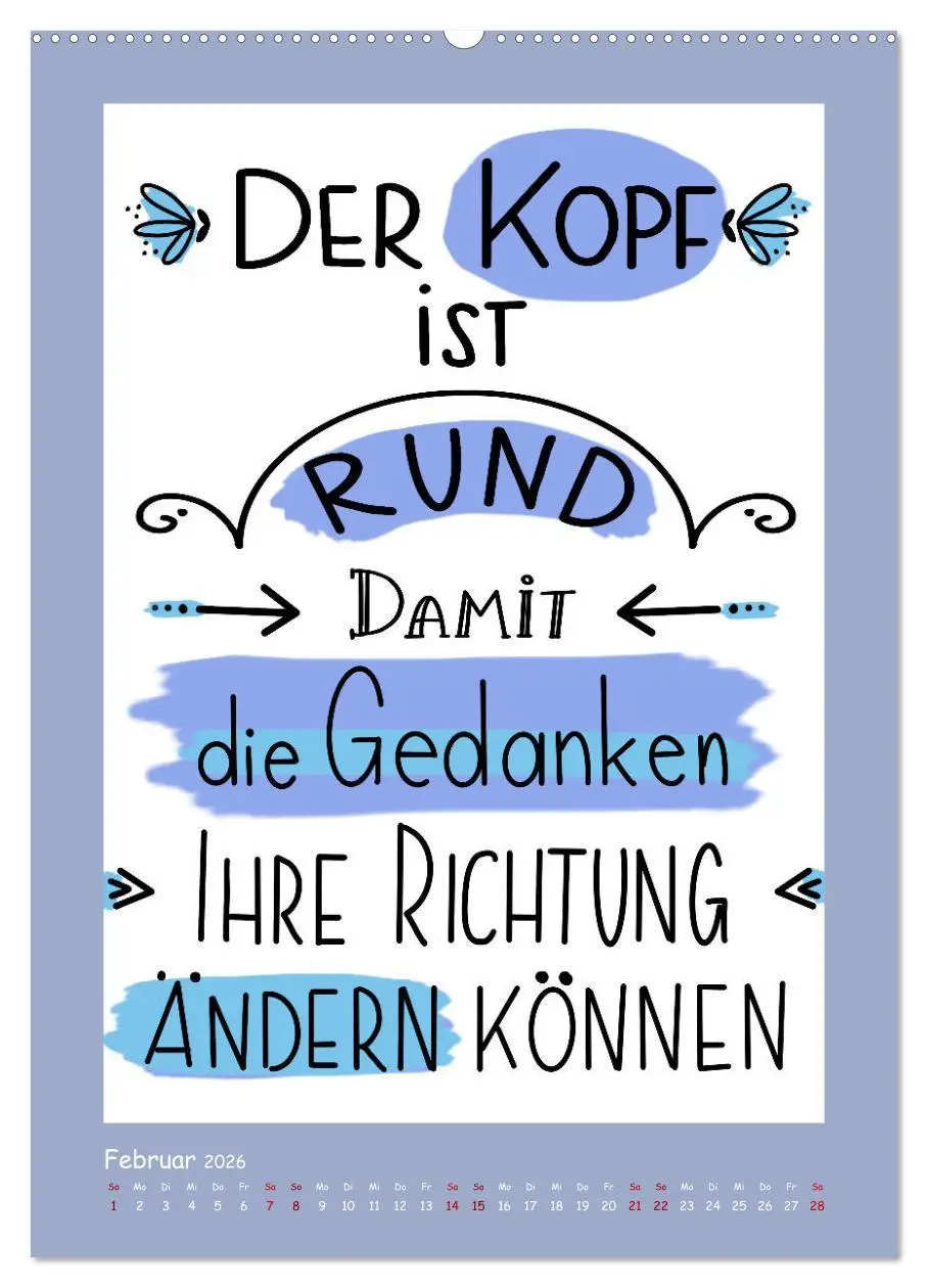 Bild: 9783516268539 | Nachgedacht-Sprüche und Zitate (hochwertiger Premium Wandkalender...