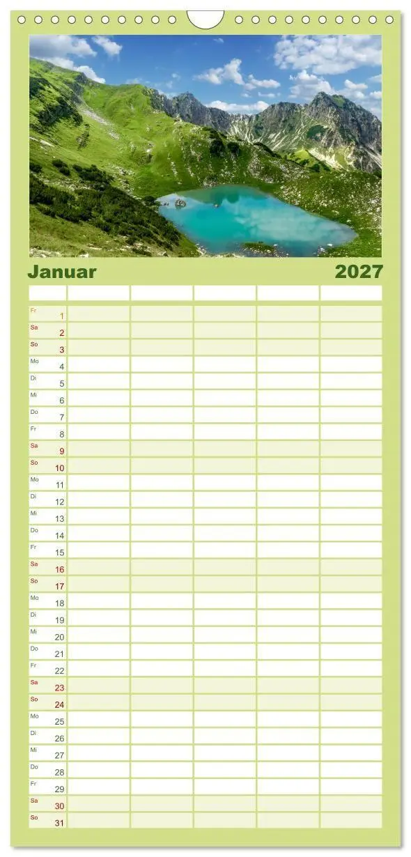 Bild: 9783594318539 | Familienplaner 2027 - Oberstdorf - Bergparadies in den Alpen mit 5...