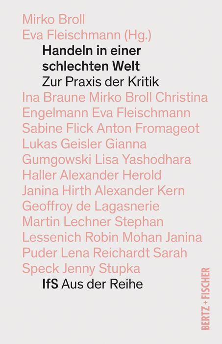 Cover: 9783865058539 | Handeln in einer schlechten Welt | Zur Kritik im Handgemenge | Buch