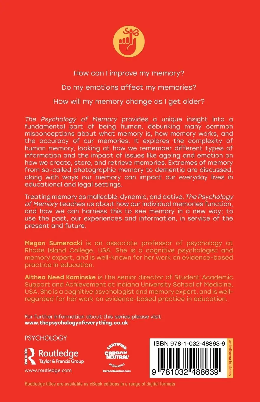 Rückseite: 9781032488639 | The Psychology of Memory | Megan Sumeracki (u. a.) | Taschenbuch
