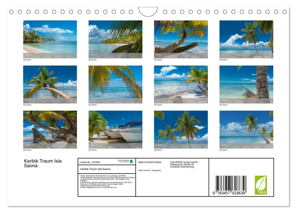 Bild: 9783457618639 | Karibik Traum Isla Saona (Wandkalender 2026 DIN A4 quer), CALVENDO...