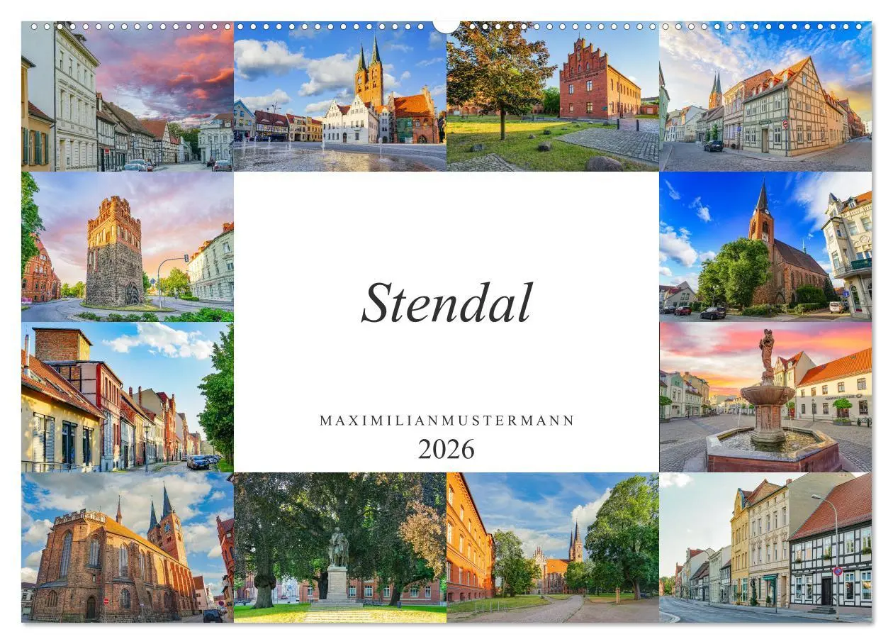 Cover: 9783457788639 | Stendal Impressionen (Wandkalender 2026 DIN A2 quer), CALVENDO...