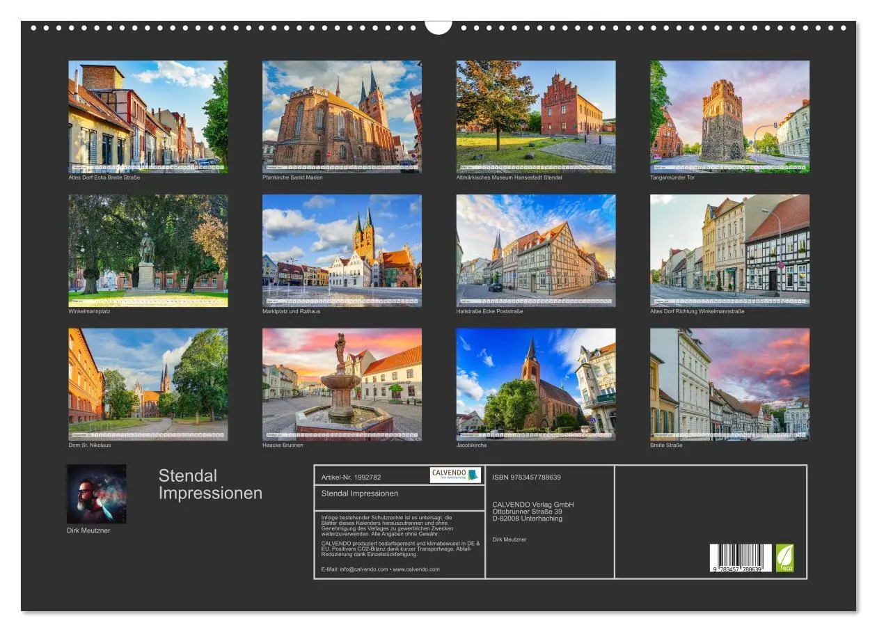 Bild: 9783457788639 | Stendal Impressionen (Wandkalender 2026 DIN A2 quer), CALVENDO...