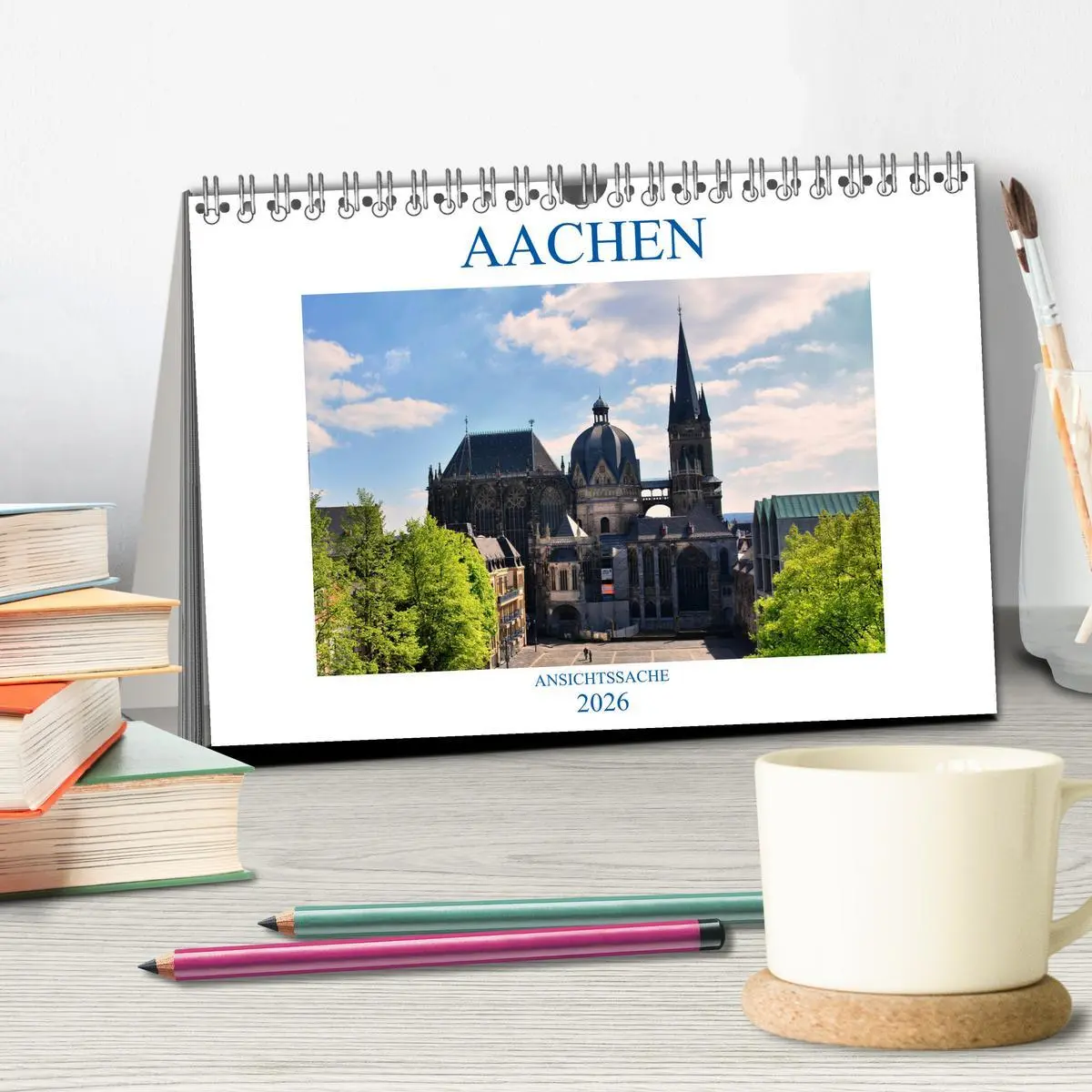 Bild: 9783457858639 | Aachen - Ansichtssache (Tischkalender 2026 DIN A5 quer), CALVENDO...