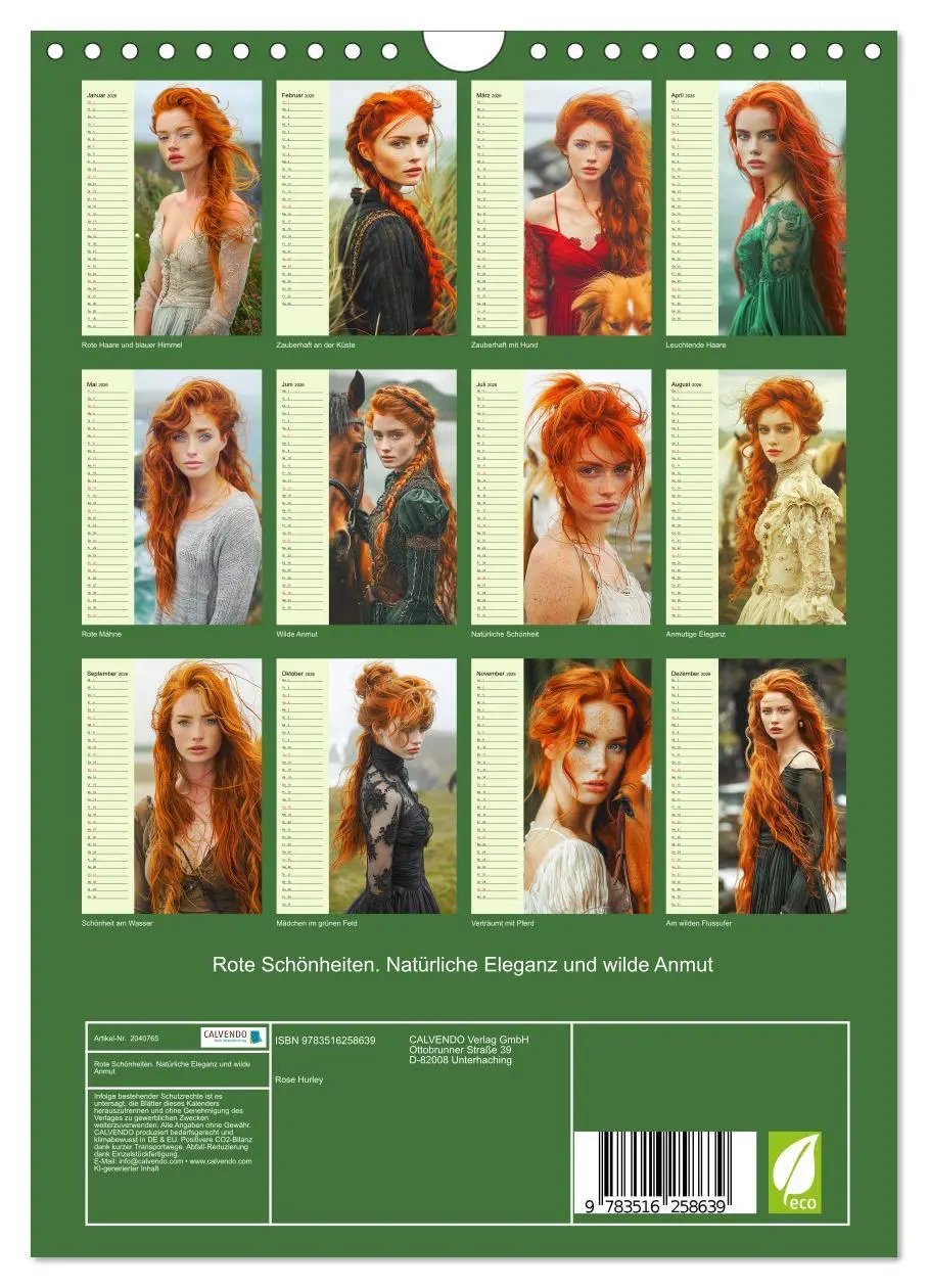 Bild: 9783516258639 | Rote Schönheiten. Natürliche Eleganz und wilde Anmut (Wandkalender...