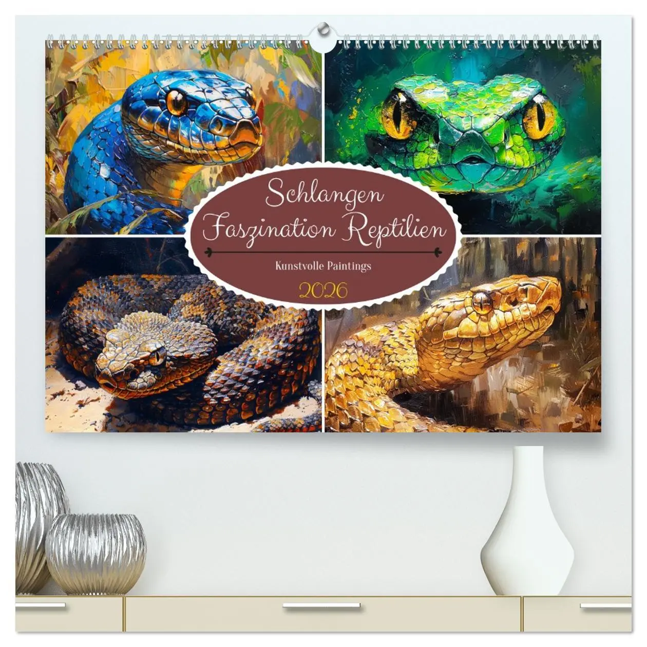 Cover: 9783457398739 | Schlangen. Faszination Reptilien. Kunstvolle Paintings...