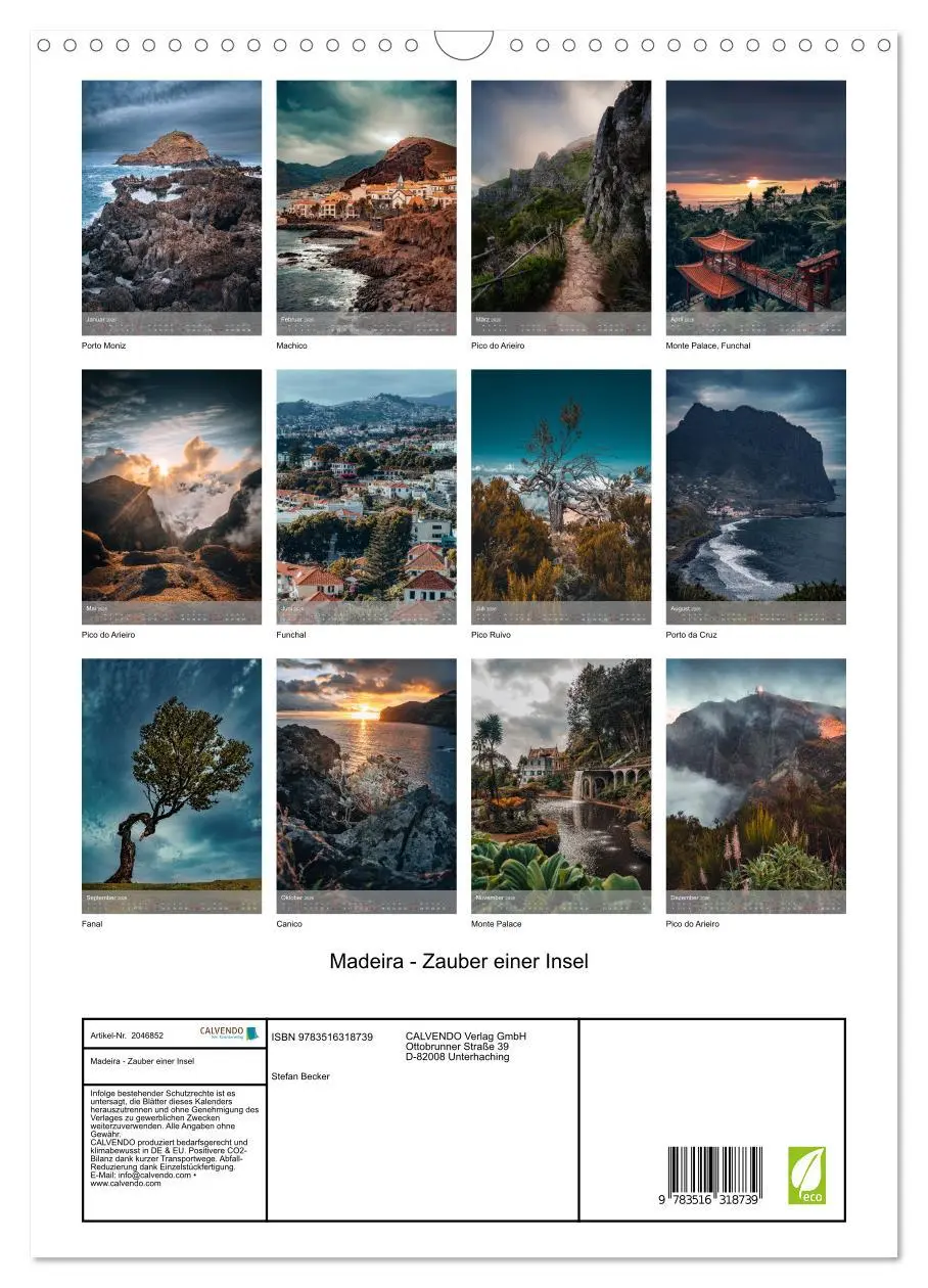 Bild: 9783516318739 | Madeira - Zauber einer Insel (Wandkalender 2026 DIN A3 hoch),...