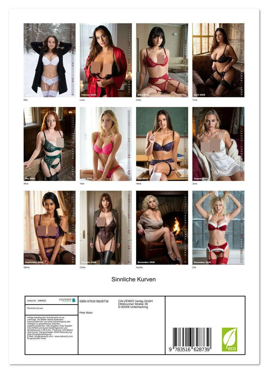 Bild: 9783516628739 | Sinnliche Kurven (Wandkalender 2026 DIN A4 hoch), CALVENDO...