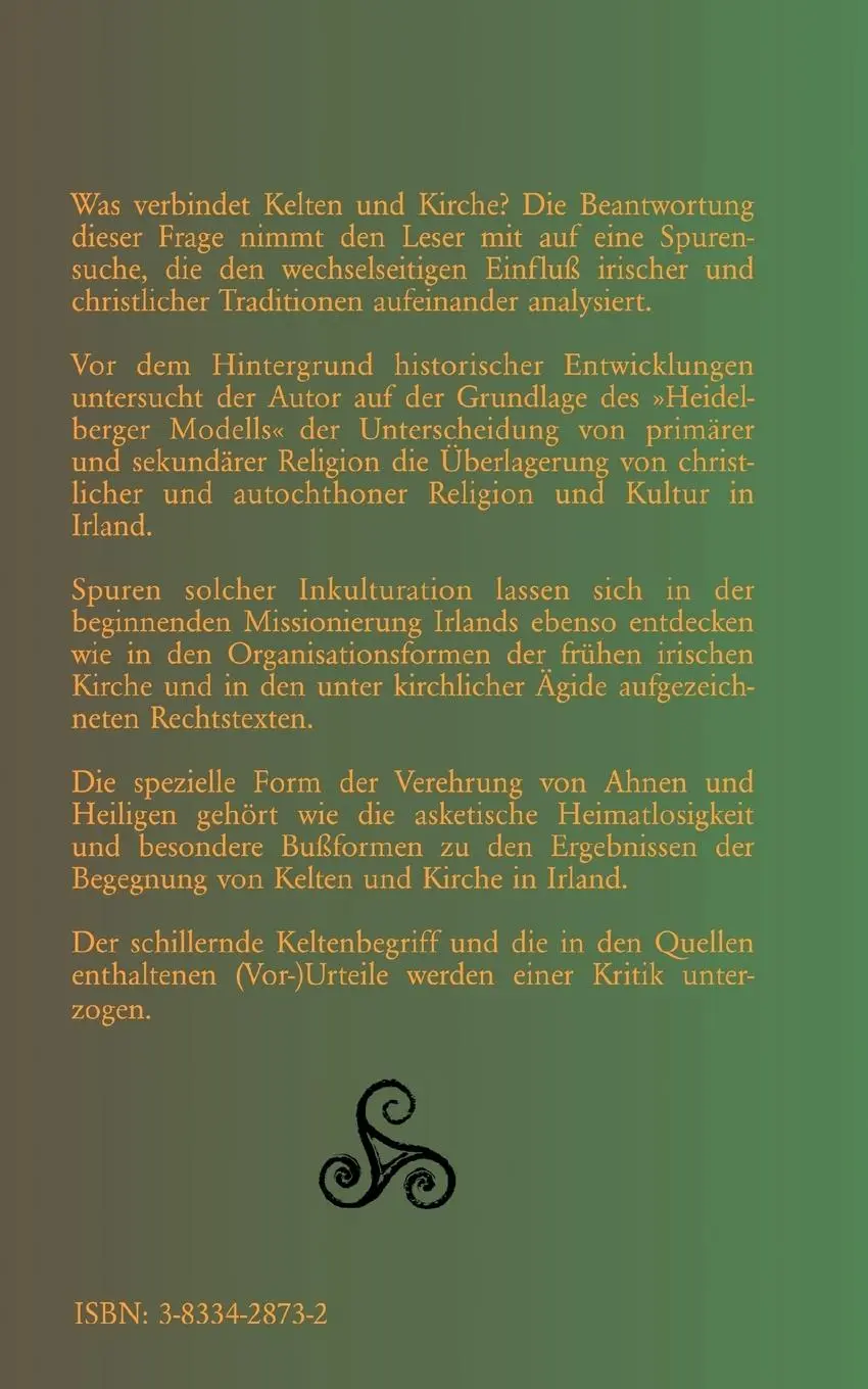 Rückseite: 9783833428739 | Kelten und Kirche | Spuren der Inkulturation in Irland | Michael Koch