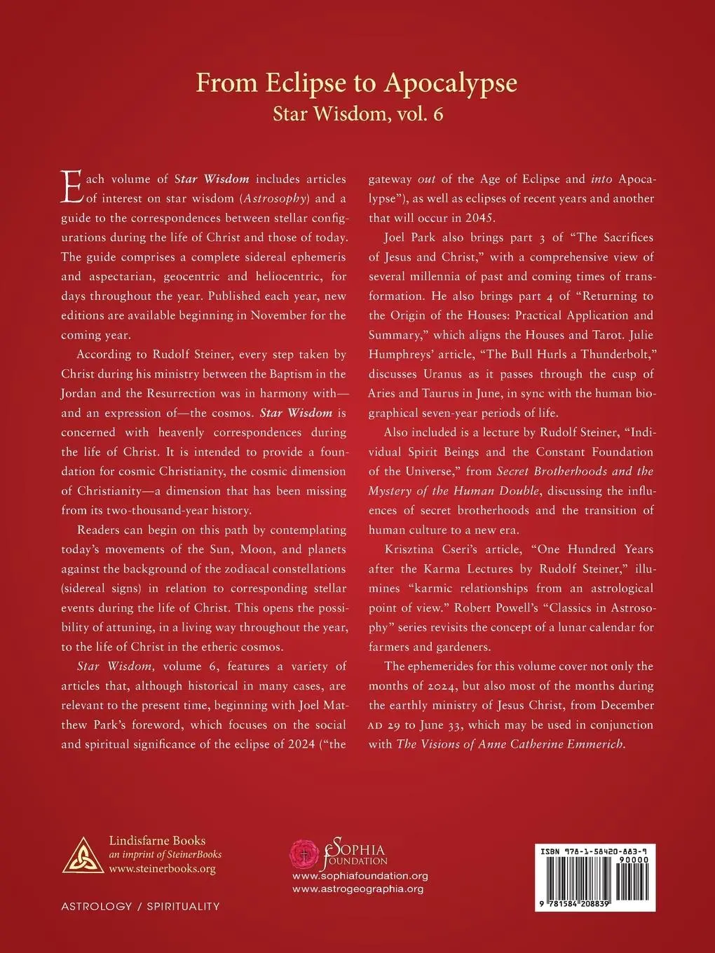Rückseite: 9781584208839 | From Eclipse to Apocalypse | Joel Matthew Park (u. a.) | Taschenbuch