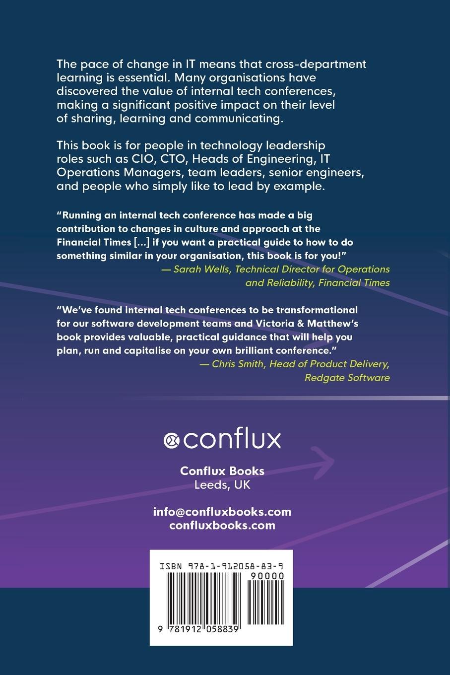 Rückseite: 9781912058839 | Internal Tech Conferences | Accelerate Multi-team Learning | Buch