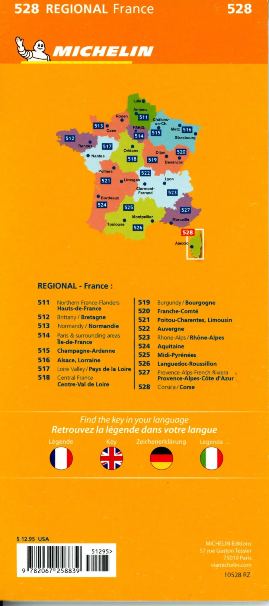Bild: 9782067258839 | Michelin Corsica Map 528 | Straßen- und Tourismuskarte 1:200.000