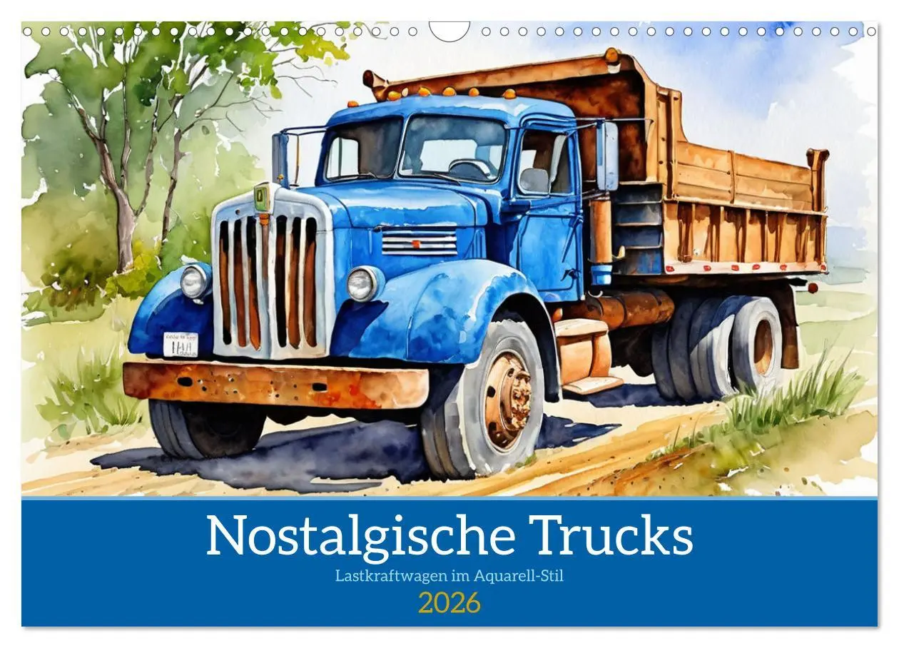 Cover: 9783457388839 | Nostalgische Trucks (Wandkalender 2026 DIN A3 quer), CALVENDO...