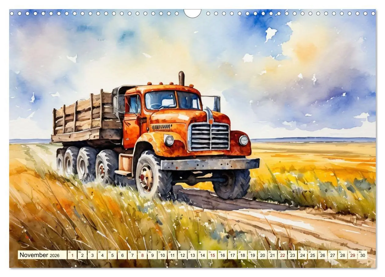 Bild: 9783457388839 | Nostalgische Trucks (Wandkalender 2026 DIN A3 quer), CALVENDO...