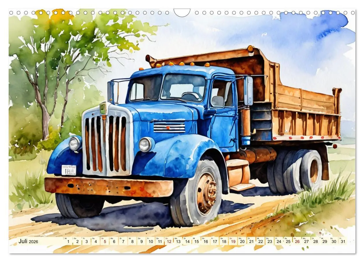 Bild: 9783457388839 | Nostalgische Trucks (Wandkalender 2026 DIN A3 quer), CALVENDO...