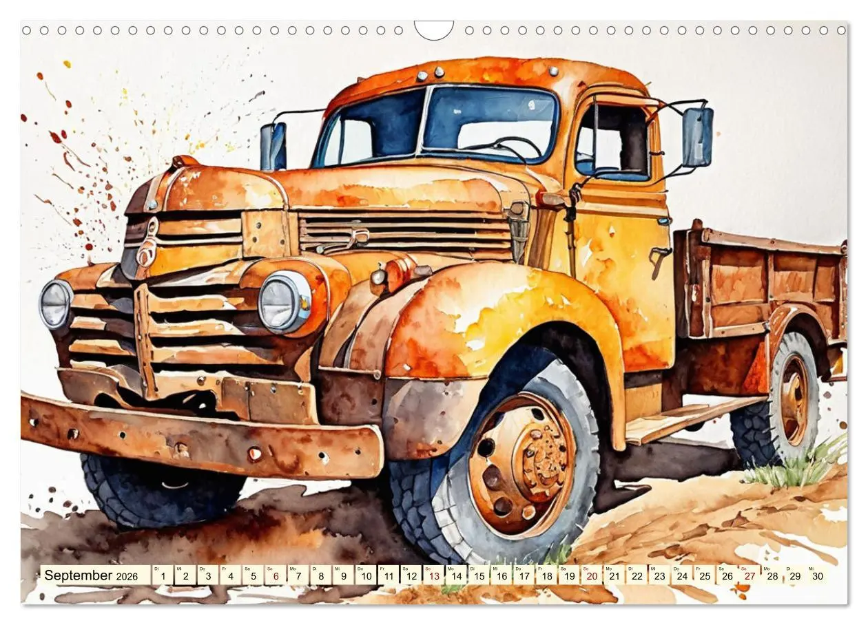 Bild: 9783457388839 | Nostalgische Trucks (Wandkalender 2026 DIN A3 quer), CALVENDO...