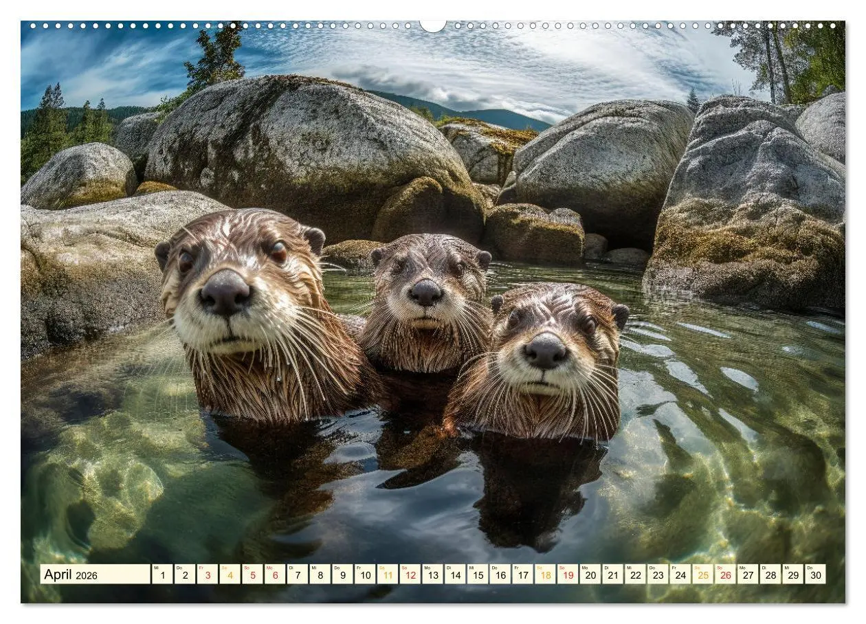 Bild: 9783457528839 | Fischotter - schlaue Jäger (Wandkalender 2026 DIN A2 quer),...