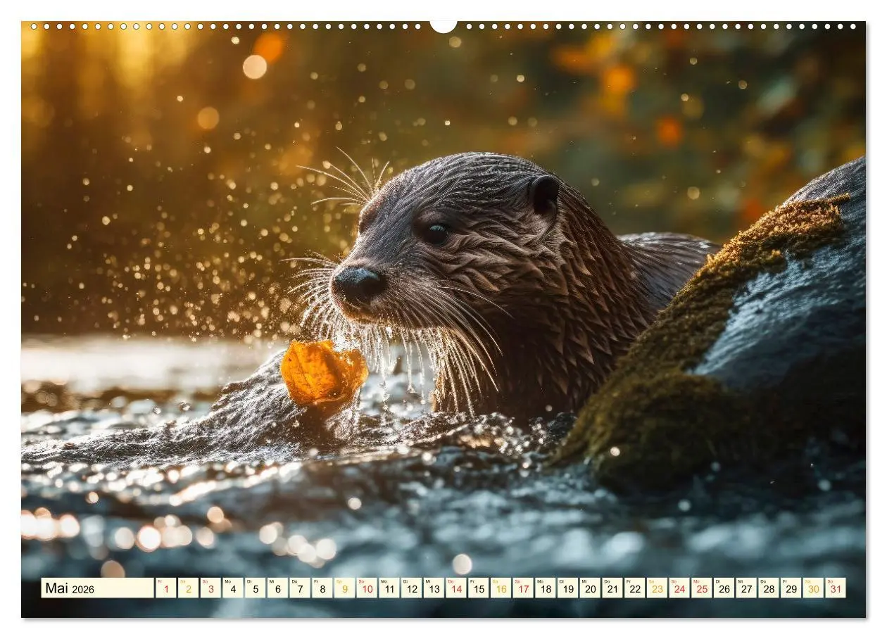 Bild: 9783457528839 | Fischotter - schlaue Jäger (Wandkalender 2026 DIN A2 quer),...