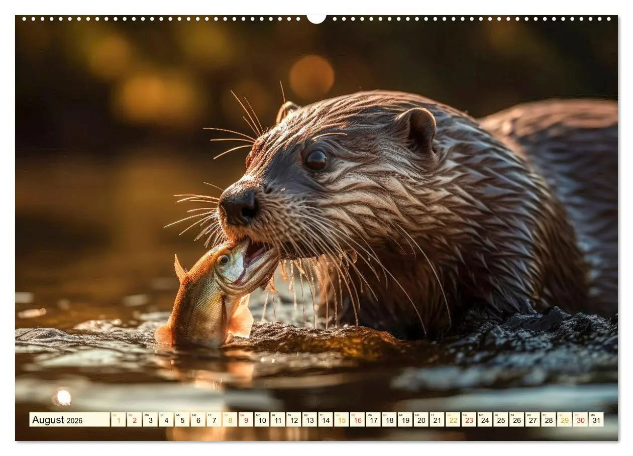 Bild: 9783457528839 | Fischotter - schlaue Jäger (Wandkalender 2026 DIN A2 quer),...