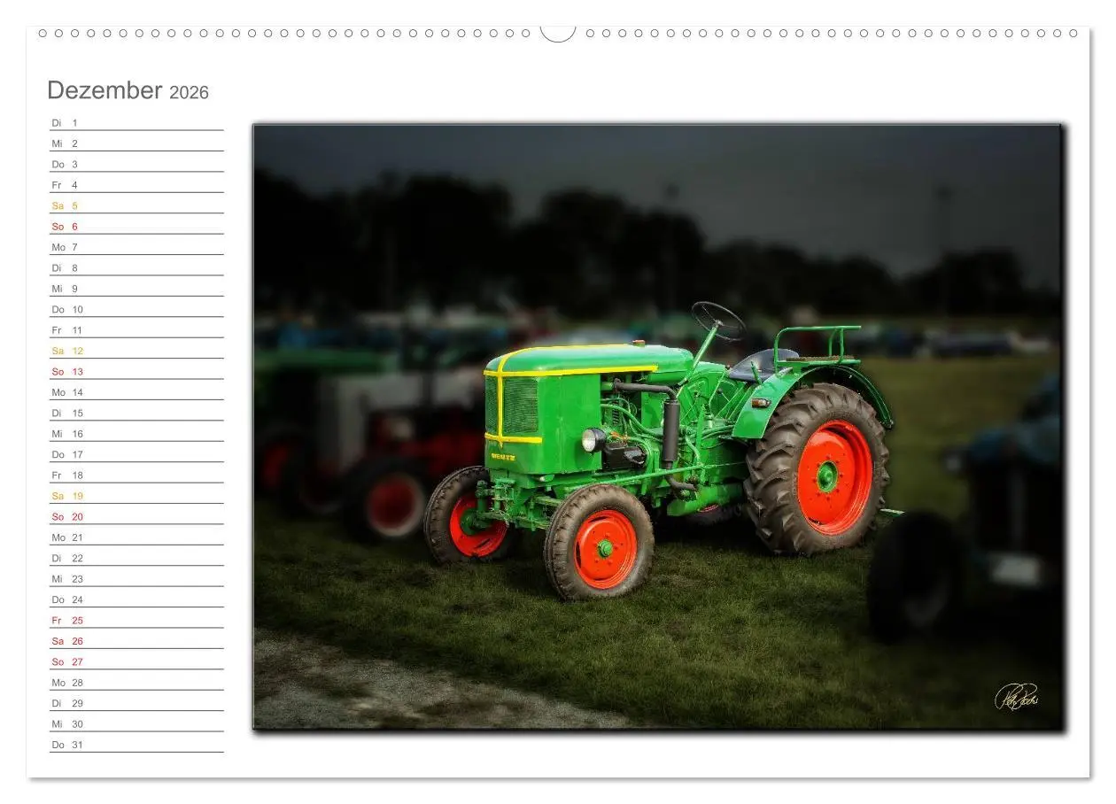Bild: 9783516238839 | Oldtimer - geliebte Trecker (Wandkalender 2026 DIN A2 quer),...