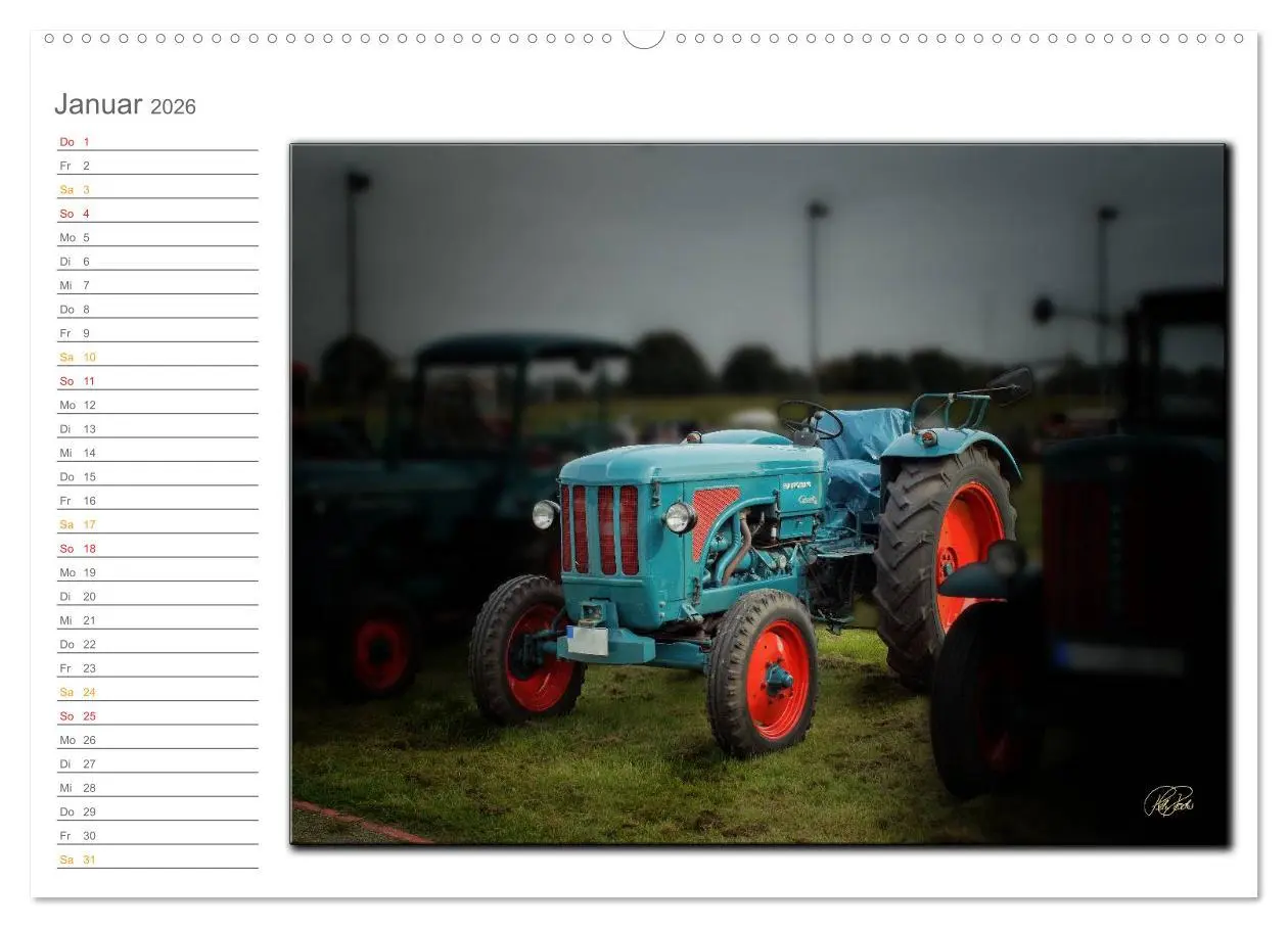 Bild: 9783516238839 | Oldtimer - geliebte Trecker (Wandkalender 2026 DIN A2 quer),...