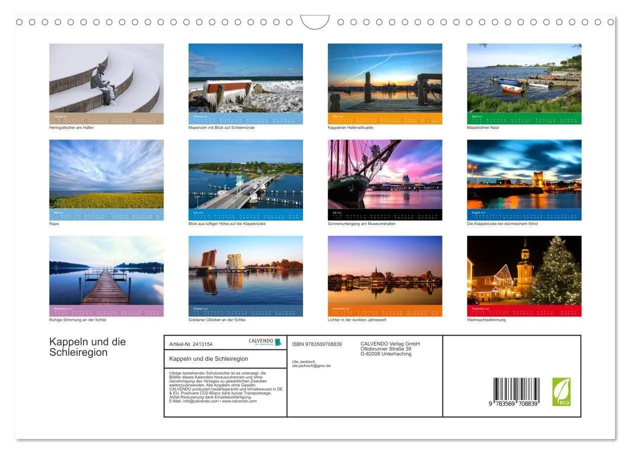 Bild: 9783569708839 | Kappeln und die Schleiregion (Wandkalender 2027 DIN A3 quer),...