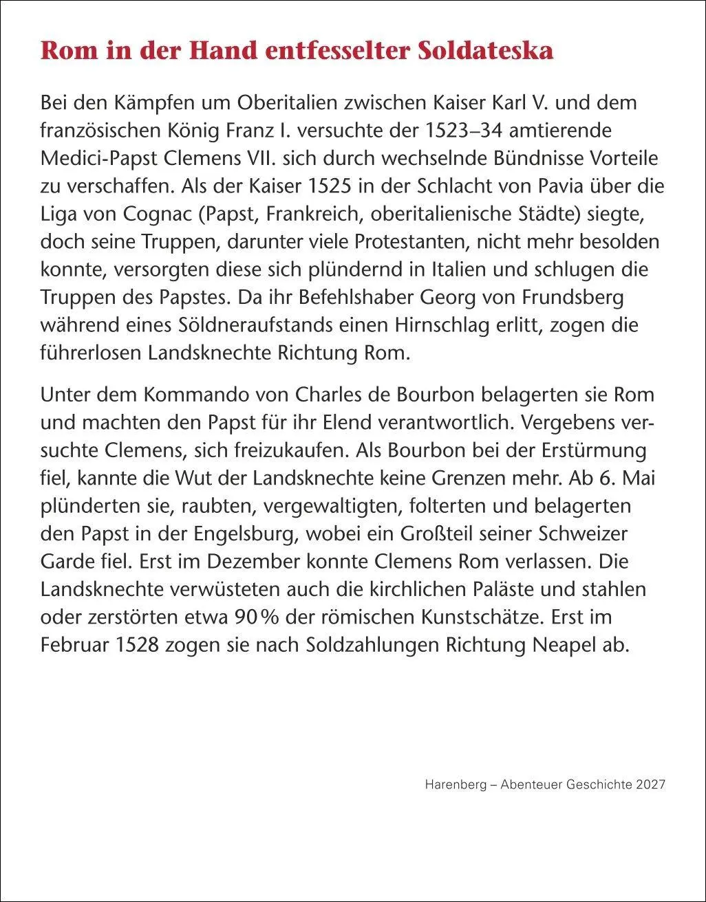 Bild: 9783840038839 | Abenteuer Geschichte Tagesabreißkalender 2027 - Menschen,...