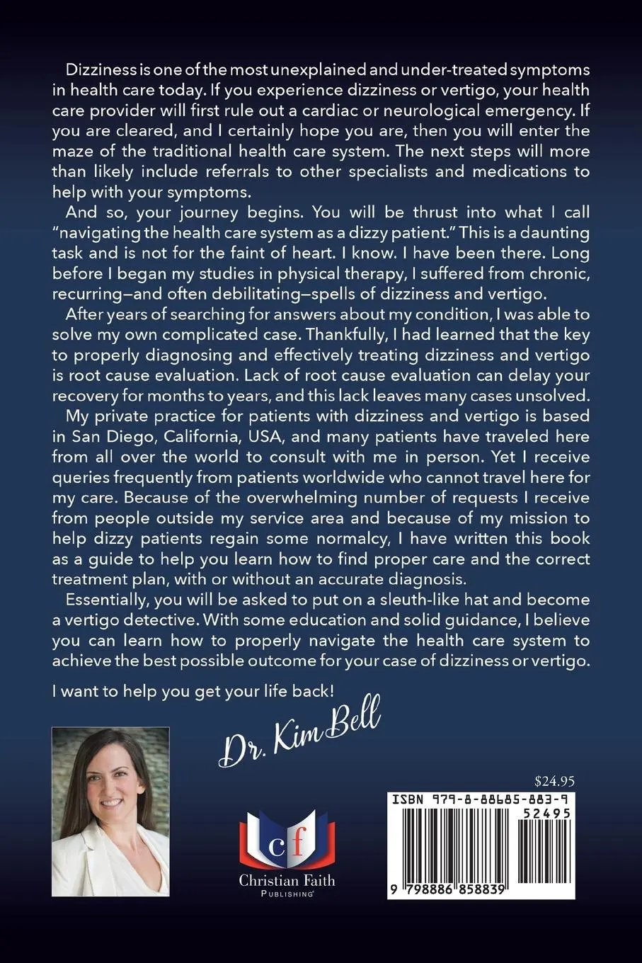 Rückseite: 9798886858839 | Navigating the Health Care System as a Dizzy Patient | Kim Bell Pt Dpt