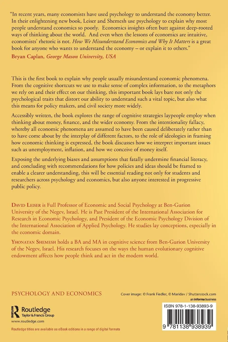 Rückseite: 9781138938939 | How We Misunderstand Economics and Why it Matters | Leiser (u. a.)