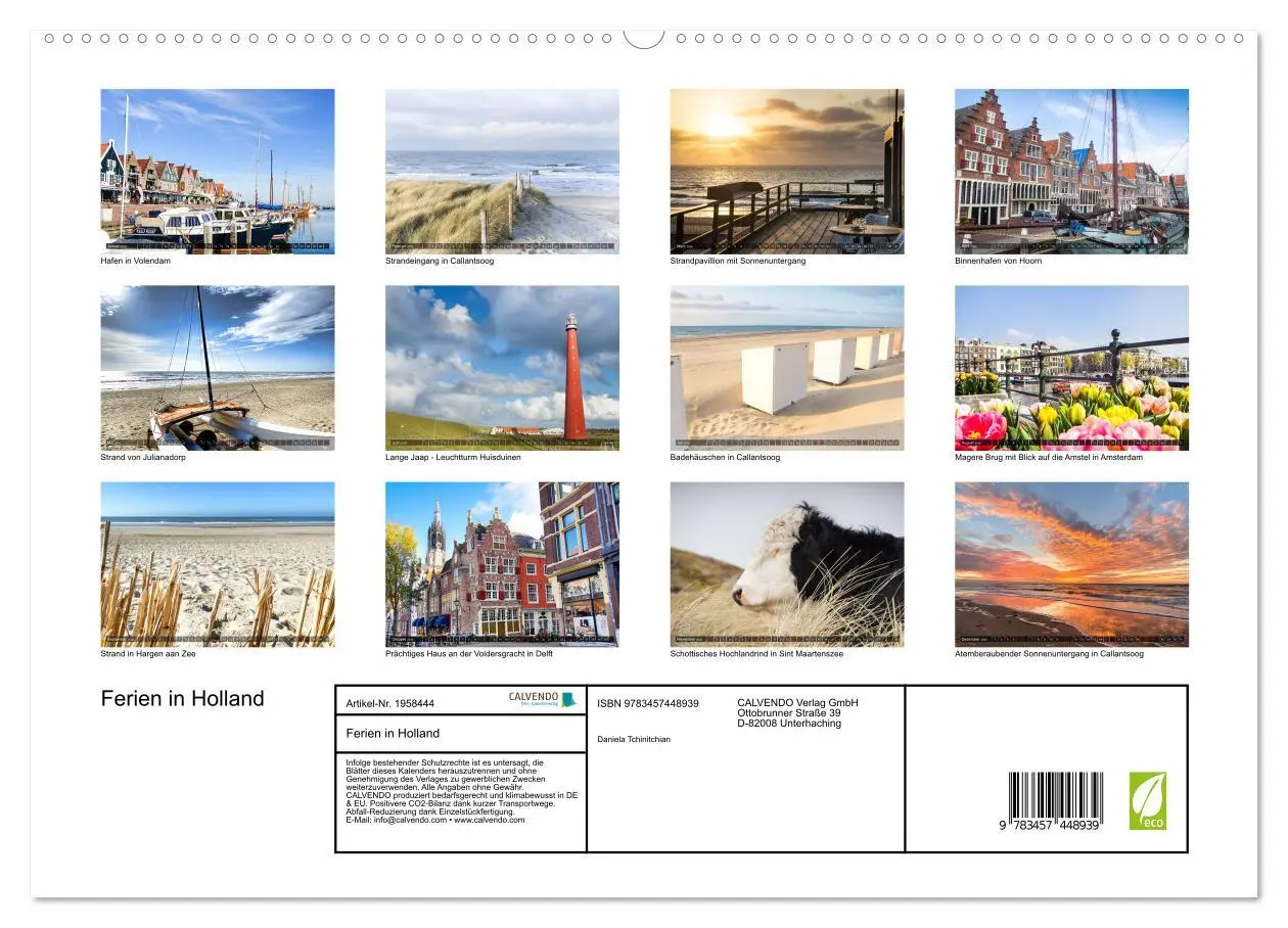 Bild: 9783457448939 | Ferien in Holland (hochwertiger Premium Wandkalender 2026 DIN A2...