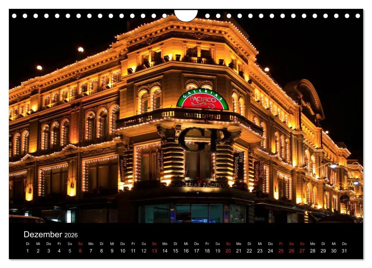 Bild: 9783516088939 | Buenos Aires (Wandkalender 2026 DIN A4 quer), CALVENDO Monatskalender